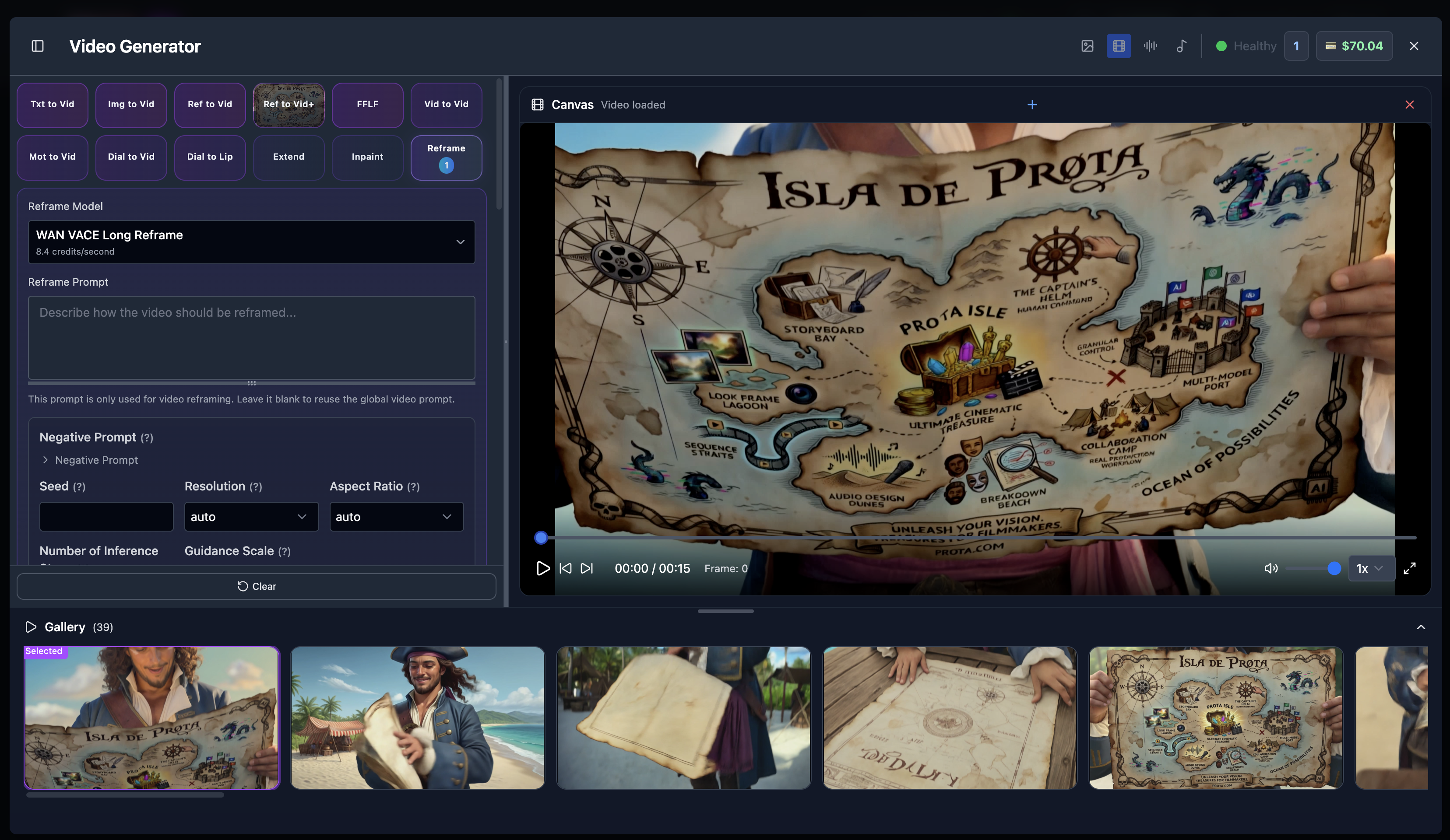 PR0TA Video Generator Interface